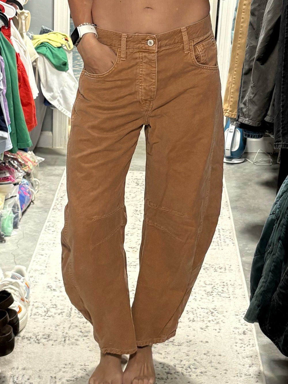 FREE PEOPLE WE THE FREE GOOD LUCK MID-RISE BARREL JEANS - Picture 3 of 10